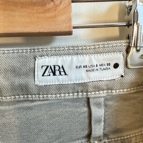 Zara Women’s High Rise Wide Leg Jeans Size 8 - Picture 4 of 4